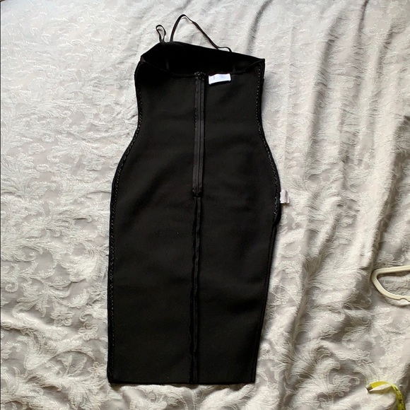 Like New Bandage Like Bodycon Midi Dress- Black - Picture 12 of 15